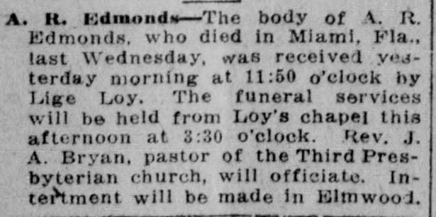 A.R. Edmonds obituary